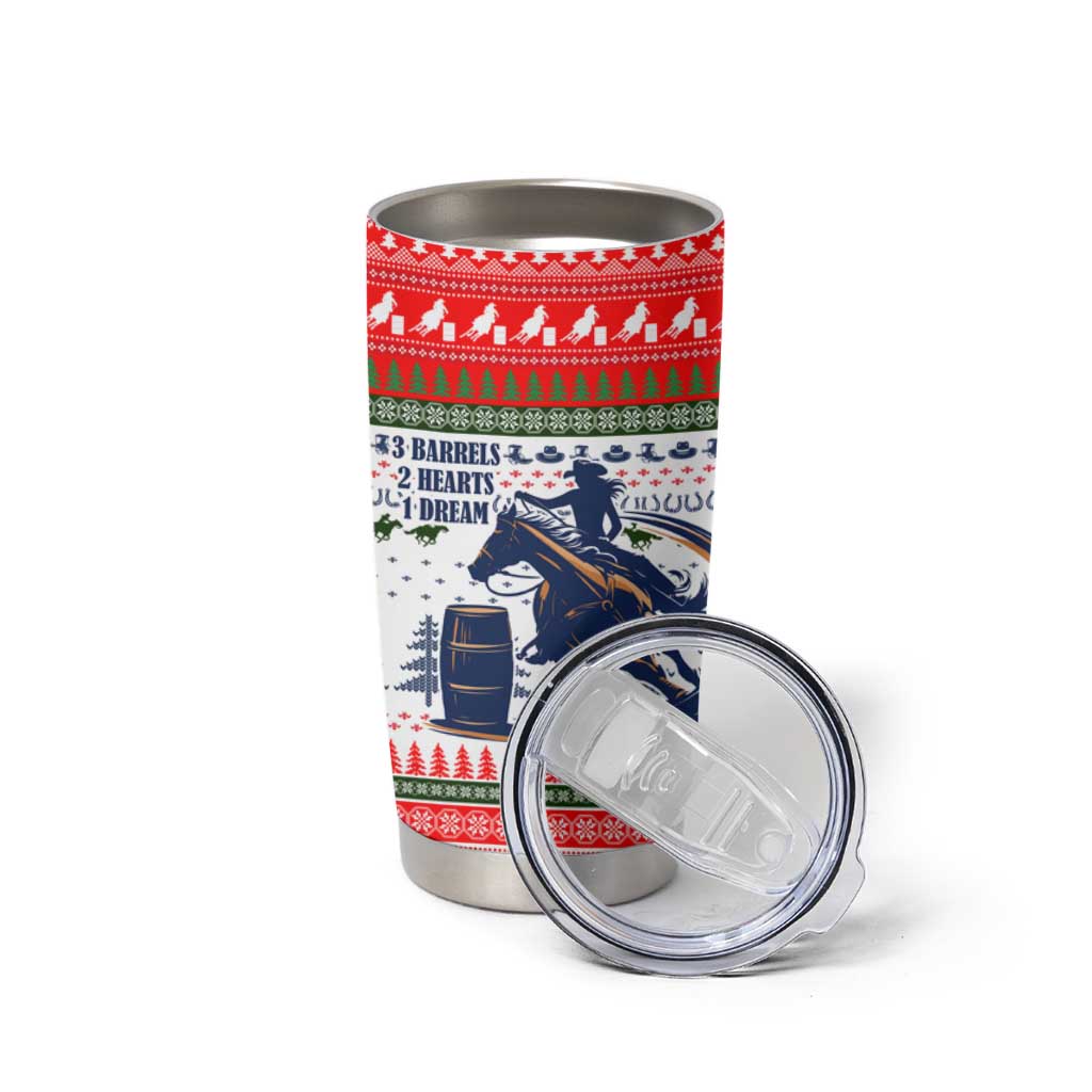 Barrel Racing Christmas Tumbler Cup Xmas Holiday Patterns - Wonder Print Shop