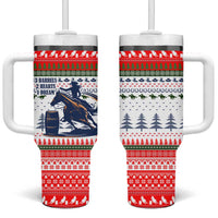 Barrel Racing Christmas Tumbler With Handle Xmas Holiday Patterns - Wonder Print Shop