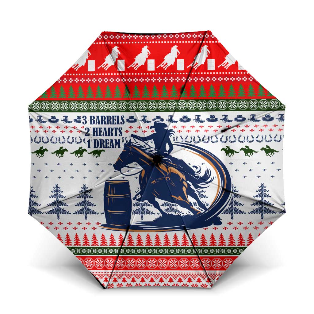 Barrel Racing Christmas Umbrella Xmas Holiday Patterns - Wonder Print Shop