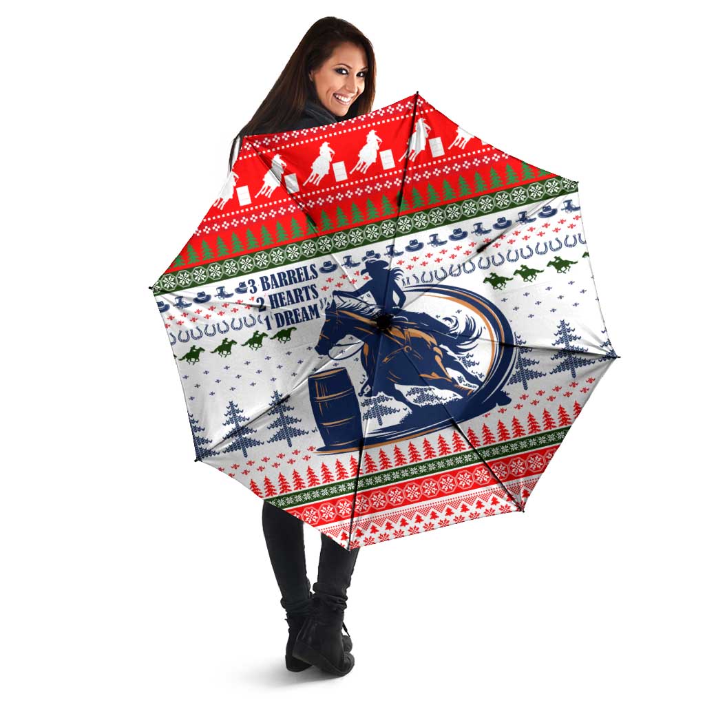 Barrel Racing Christmas Umbrella Xmas Holiday Patterns - Wonder Print Shop