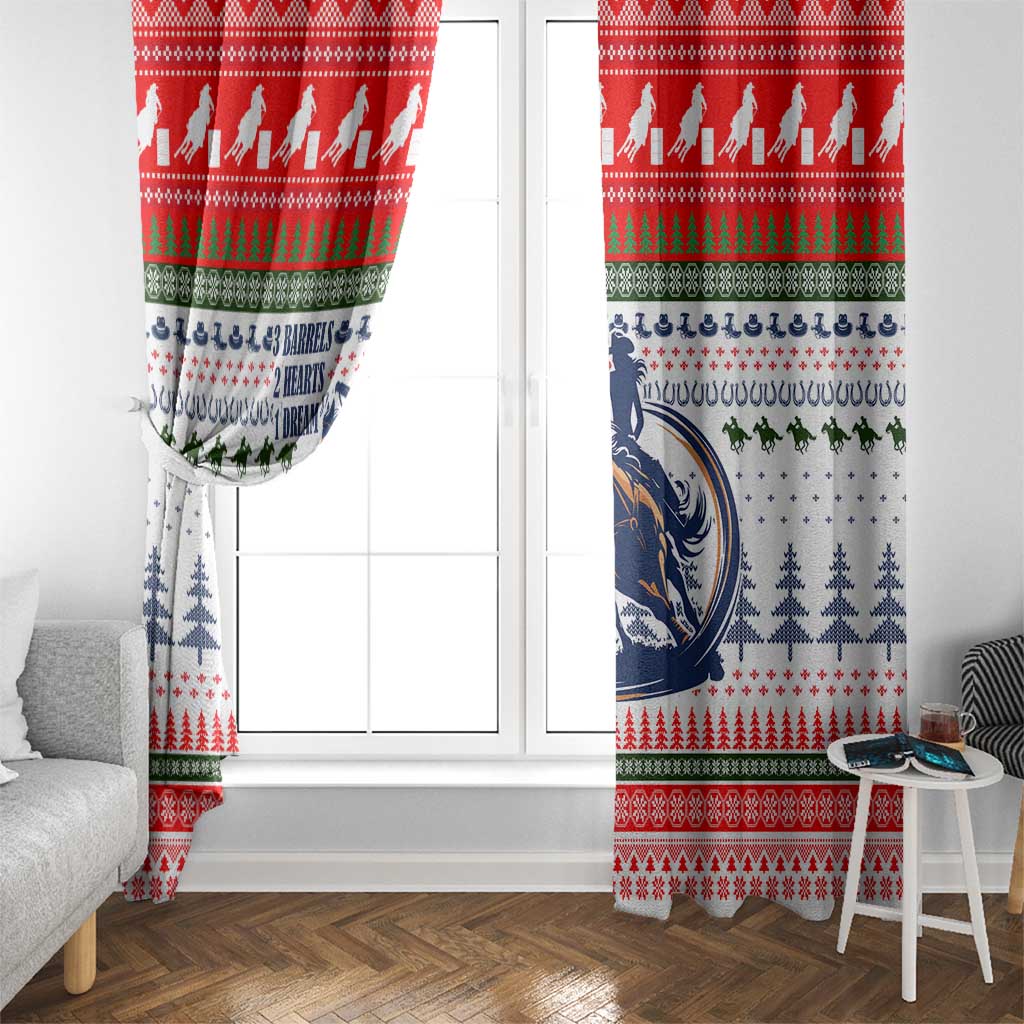 Barrel Racing Christmas Window Curtain Xmas Holiday Patterns - Wonder Print Shop