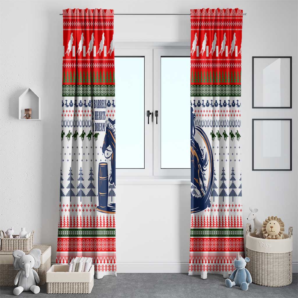 Barrel Racing Christmas Window Curtain Xmas Holiday Patterns - Wonder Print Shop