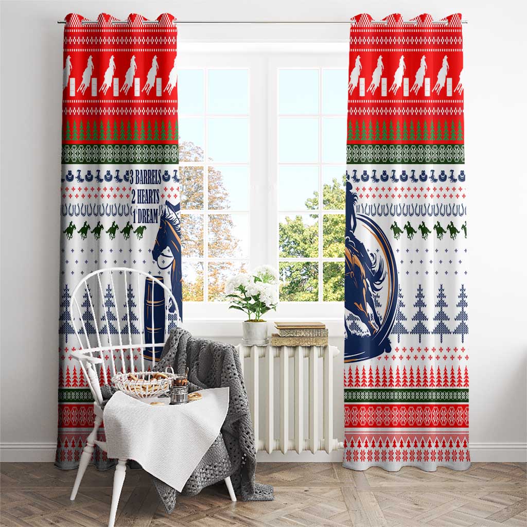 Barrel Racing Christmas Window Curtain Xmas Holiday Patterns - Wonder Print Shop