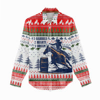 Barrel Racing Christmas Women Casual Shirt Xmas Holiday Patterns - Wonder Print Shop