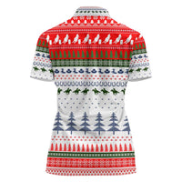 Barrel Racing Christmas Women Polo Shirt Xmas Holiday Patterns - Wonder Print Shop