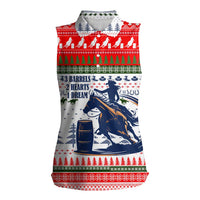 Barrel Racing Christmas Women Sleeveless Polo Shirt Xmas Holiday Patterns - Wonder Print Shop