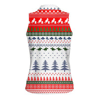 Barrel Racing Christmas Women Sleeveless Polo Shirt Xmas Holiday Patterns - Wonder Print Shop