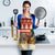 Zambia Christmas Apron with African Animals Tree Snowflakes and National Emblem Design - Wonder Print Shop
