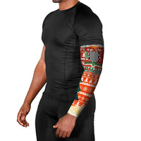 Zambia Christmas Arm Sleeves with African Animals Tree Snowflakes and National Emblem Design - Wonder Print Shop