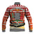 Zambia Christmas Baseball Jacket with African Animals Tree Snowflakes and National Emblem Design - Wonder Print Shop