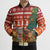 Zambia Christmas Bomber Puffer Jacket with African Animals Tree Snowflakes and National Emblem Design - Wonder Print Shop