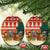Zambia Christmas Ceramic Ornament with African Animals Tree Snowflakes and National Emblem Design - Wonder Print Shop
