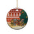 Zambia Christmas Ceramic Ornament with African Animals Tree Snowflakes and National Emblem Design - Wonder Print Shop