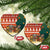 Zambia Christmas Ceramic Ornament with African Animals Tree Snowflakes and National Emblem Design - Wonder Print Shop