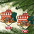Zambia Christmas Ceramic Ornament with African Animals Tree Snowflakes and National Emblem Design - Wonder Print Shop