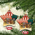 Zambia Christmas Ceramic Ornament with African Animals Tree Snowflakes and National Emblem Design - Wonder Print Shop