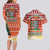 Zambia Christmas Couples Matching Long Sleeve Bodycon Dress and Hawaiian Shirt with African Animals Tree Snowflakes and National Emblem Design - Wonder Print Shop