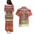 Zambia Christmas Couples Matching Puletasi and Hawaiian Shirt with African Animals Tree Snowflakes and National Emblem Design - Wonder Print Shop
