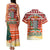 Zambia Christmas Couples Matching Tank Maxi Dress and Hawaiian Shirt with African Animals Tree Snowflakes and National Emblem Design - Wonder Print Shop