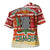 Zambia Christmas Cross Shoulder Shirt with African Animals Tree Snowflakes and National Emblem Design - Wonder Print Shop