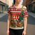 Zambia Christmas Cross Shoulder Shirt with African Animals Tree Snowflakes and National Emblem Design - Wonder Print Shop