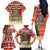 Zambia Christmas Family Matching Off The Shoulder Long Sleeve Dress and Hawaiian Shirt with African Animals Tree Snowflakes and National Emblem Design - Wonder Print Shop