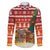 Zambia Christmas Family Matching Off The Shoulder Long Sleeve Dress and Hawaiian Shirt with African Animals Tree Snowflakes and National Emblem Design - Wonder Print Shop