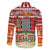 Zambia Christmas Family Matching Off The Shoulder Long Sleeve Dress and Hawaiian Shirt with African Animals Tree Snowflakes and National Emblem Design - Wonder Print Shop