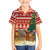 Zambia Christmas Family Matching Off Shoulder Short Dress and Hawaiian Shirt with African Animals Tree Snowflakes and National Emblem Design - Wonder Print Shop