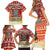 Zambia Christmas Family Matching Short Sleeve Bodycon Dress and Hawaiian Shirt with African Animals Tree Snowflakes and National Emblem Design - Wonder Print Shop
