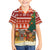 Zambia Christmas Family Matching Short Sleeve Bodycon Dress and Hawaiian Shirt with African Animals Tree Snowflakes and National Emblem Design - Wonder Print Shop
