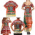 Zambia Christmas Family Matching Summer Maxi Dress and Hawaiian Shirt with African Animals Tree Snowflakes and National Emblem Design - Wonder Print Shop
