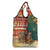 Zambia Christmas Grocery Bag with African Animals Tree Snowflakes and National Emblem Design - Wonder Print Shop