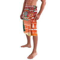 Zambia Christmas Lavalava with African Animals Tree Snowflakes and National Emblem Design - Wonder Print Shop