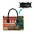 Zambia Christmas Leather Bag with African Animals Tree Snowflakes and National Emblem Design - Wonder Print Shop