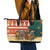 Zambia Christmas Leather Tote Bag with African Animals Tree Snowflakes and National Emblem Design - Wonder Print Shop