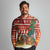 Zambia Christmas Long Sleeve Polo Shirt with African Animals Tree Snowflakes and National Emblem Design - Wonder Print Shop