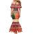 Zambia Christmas Mermaid Dress with African Animals Tree Snowflakes and National Emblem Design - Wonder Print Shop