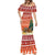 Zambia Christmas Mermaid Dress with African Animals Tree Snowflakes and National Emblem Design - Wonder Print Shop