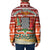 Zambia Christmas Padded Jacket with African Animals Tree Snowflakes and National Emblem Design - Wonder Print Shop