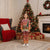 Zambia Christmas Pajama Set with African Animals Tree Snowflakes and National Emblem Design - Wonder Print Shop