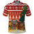 Zambia Christmas Polo Shirt with African Animals Tree Snowflakes and National Emblem Design - Wonder Print Shop