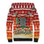 Zambia Christmas Sherpa Hoodie with African Animals Tree Snowflakes and National Emblem Design - Wonder Print Shop