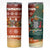 Zambia Christmas Skinny Tumbler with African Animals Tree Snowflakes and National Emblem Design - Wonder Print Shop