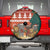 Zambia Christmas Spare Tire Cover with African Animals Tree Snowflakes and National Emblem Design - Wonder Print Shop