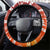 Zambia Christmas Steering Wheel Cover with African Animals Tree Snowflakes and National Emblem Design - Wonder Print Shop