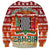 Zambia Christmas Sweatshirt with African Animals Tree Snowflakes and National Emblem Design - Wonder Print Shop