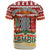 Zambia Christmas T Shirt with African Animals Tree Snowflakes and National Emblem Design - Wonder Print Shop