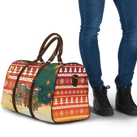 Zambia Christmas Travel Bag with African Animals Tree Snowflakes and National Emblem Design - Wonder Print Shop
