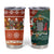 Zambia Christmas Tumbler Cup with African Animals Tree Snowflakes and National Emblem Design - Wonder Print Shop